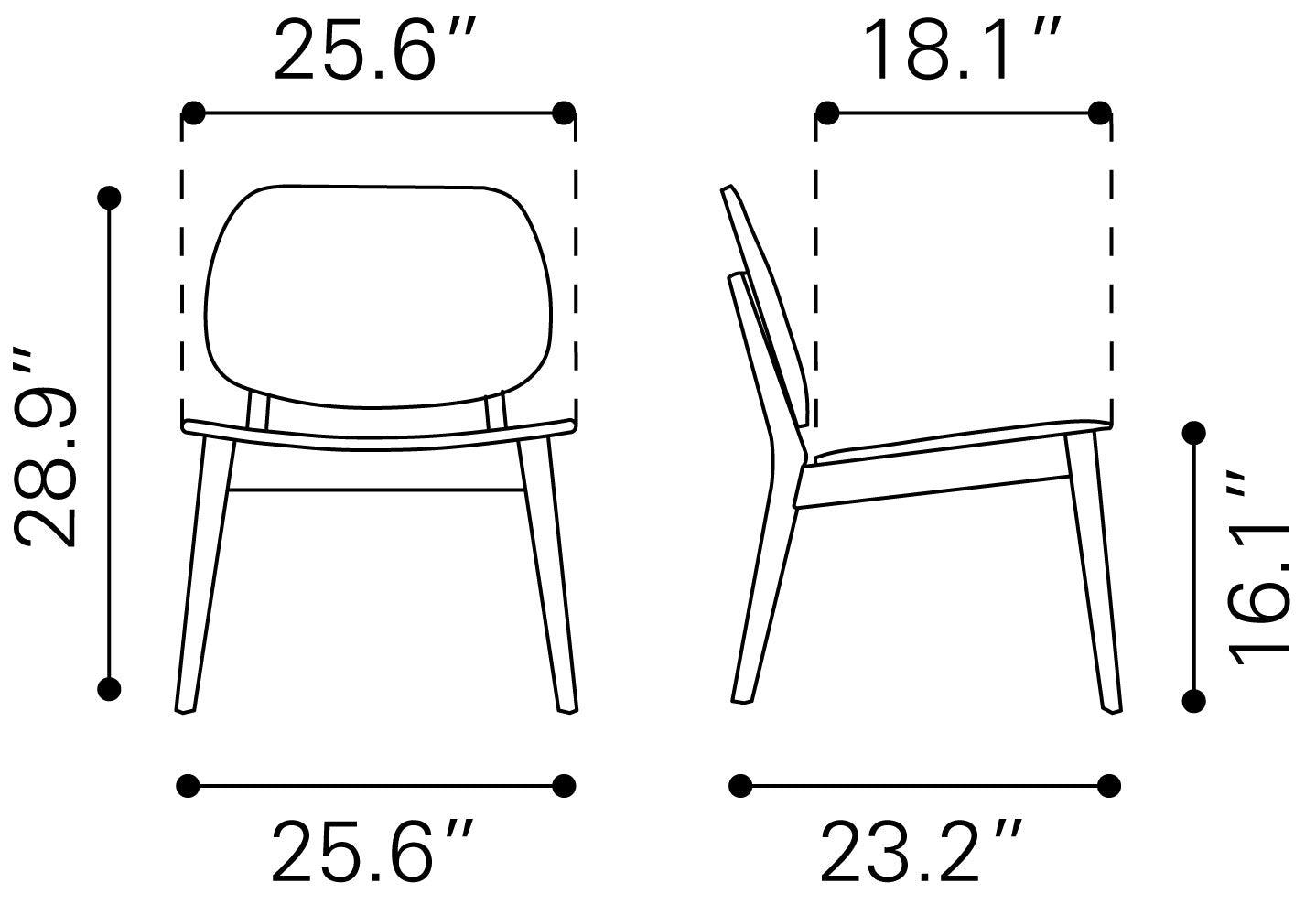 Priest Lounge Chair Walnut