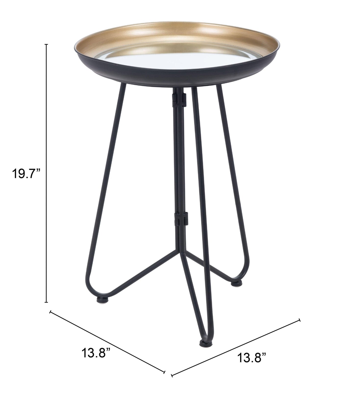 Foley Accent Table Gold & Black