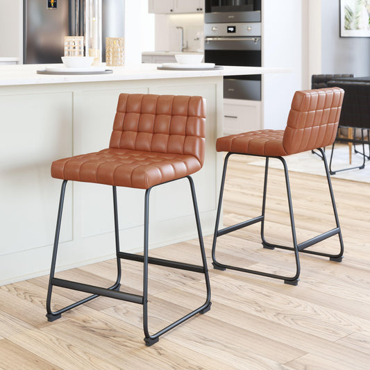 Pago Counter Stool (Set of 2) Brown