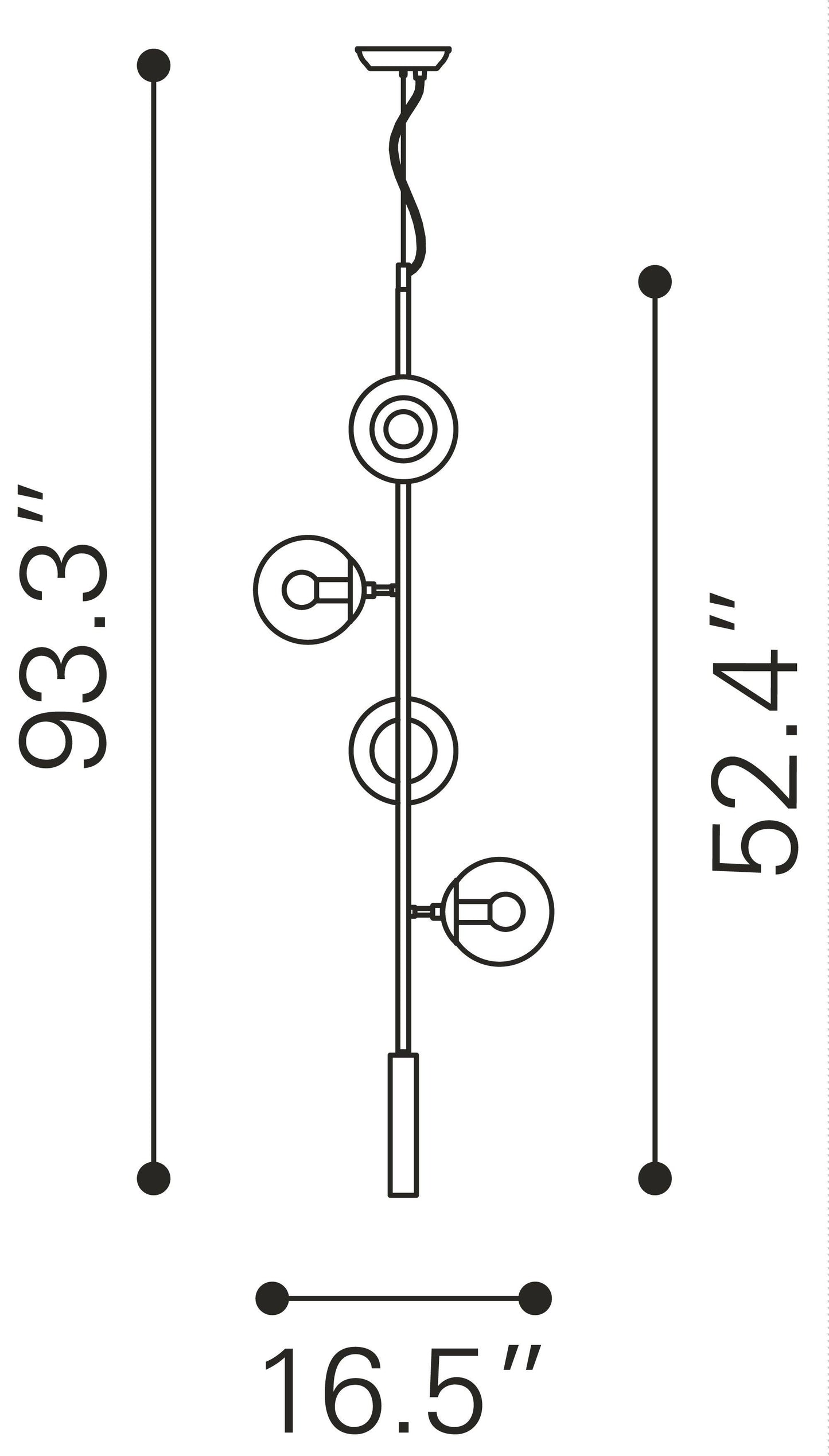 Zatara Ceiling Lamp Brass