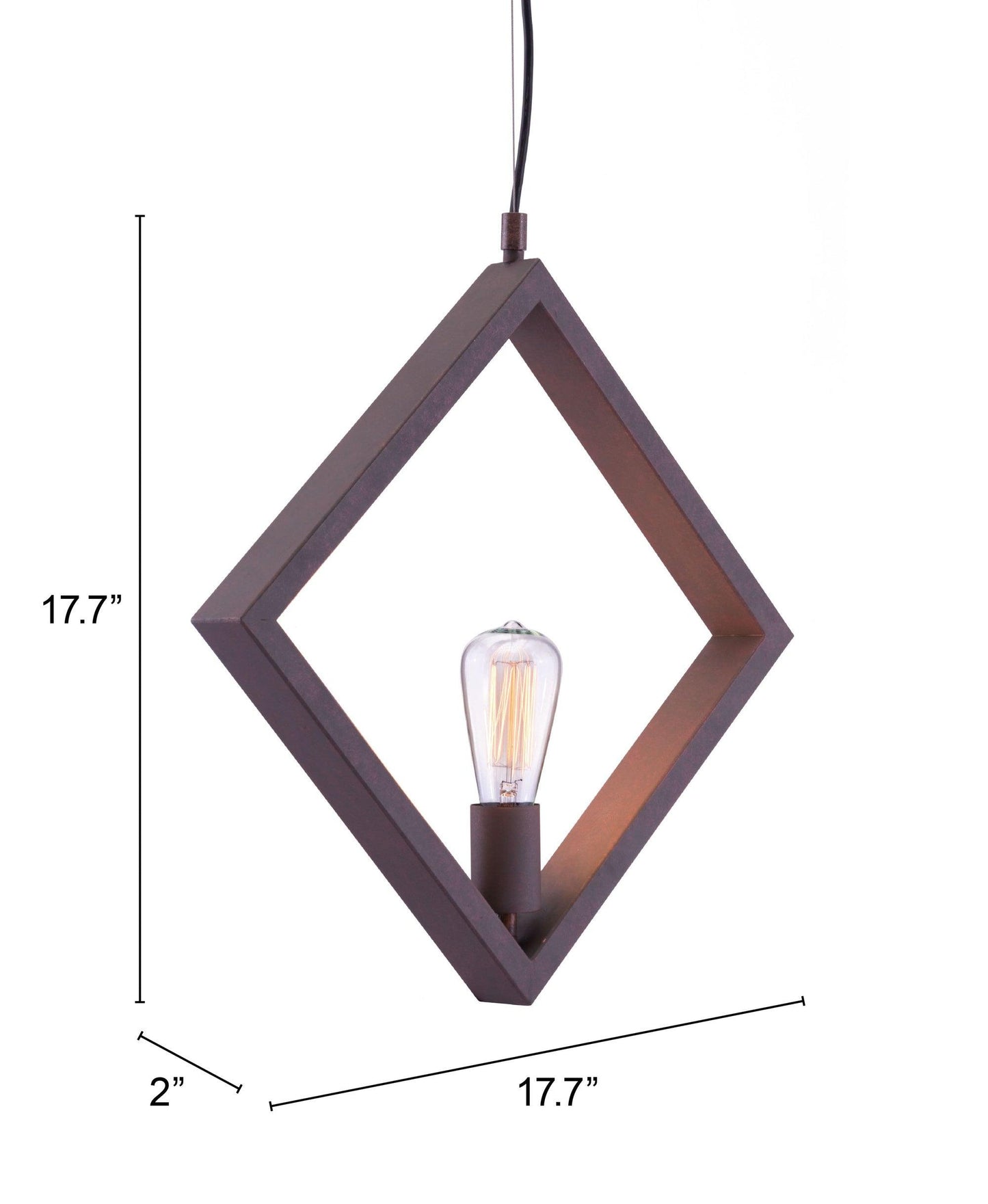 Rotorura Ceiling Lamp Rust