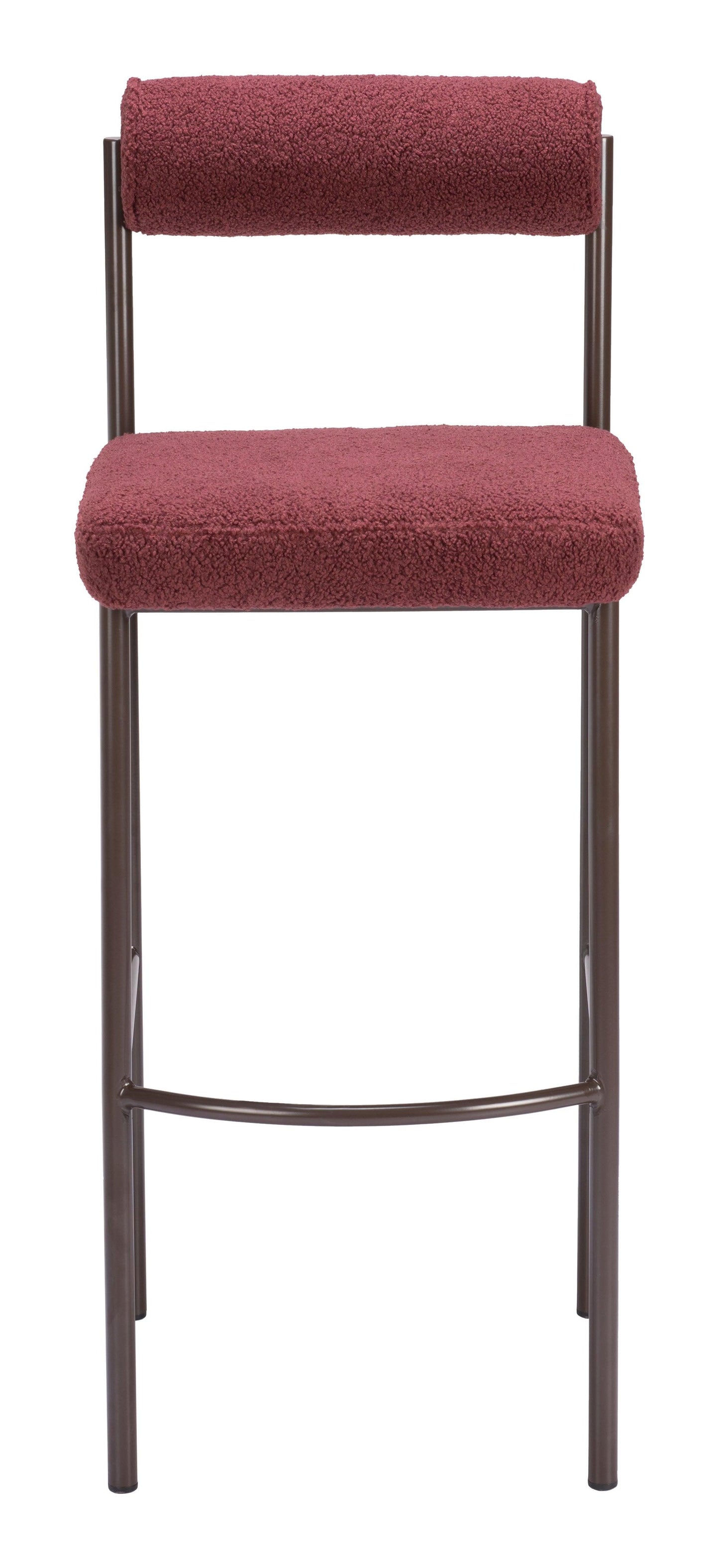 Livorno Barstool (Set of 2) Red & Bronze