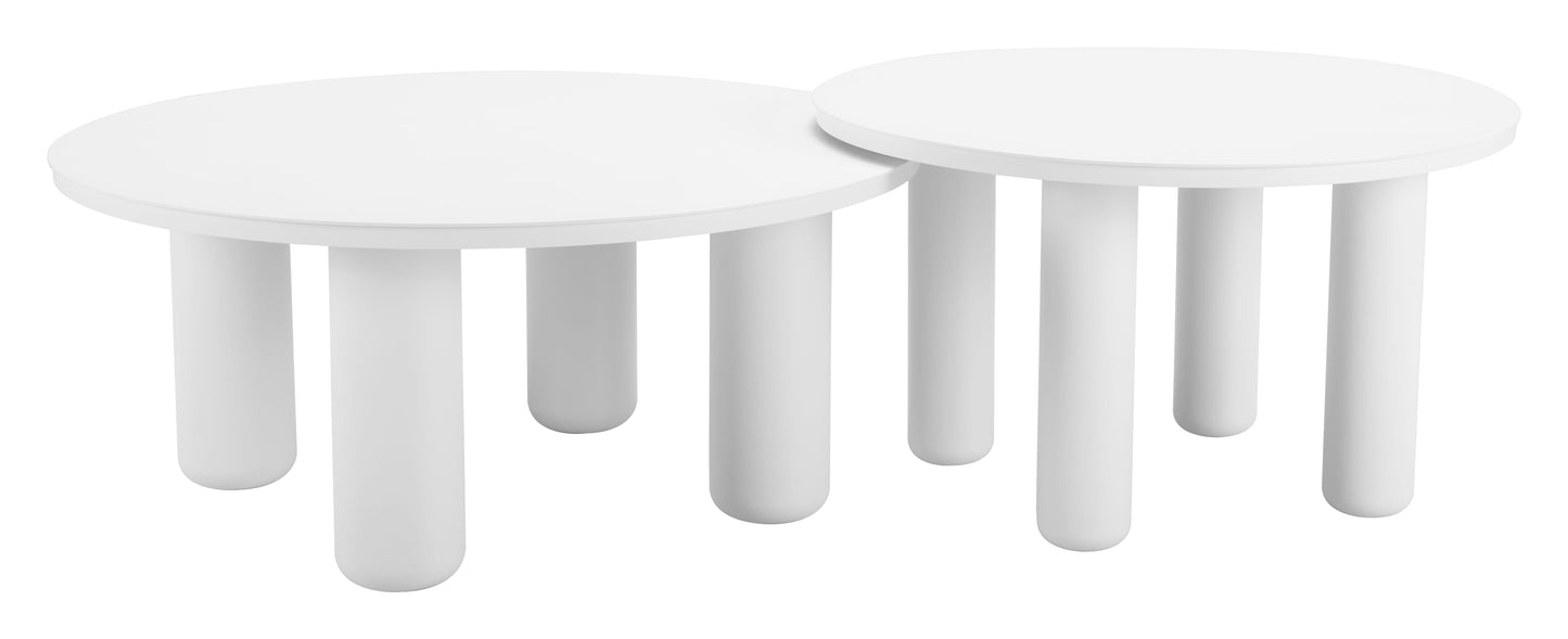 Ola Coffee Table Set (2-Piece) White