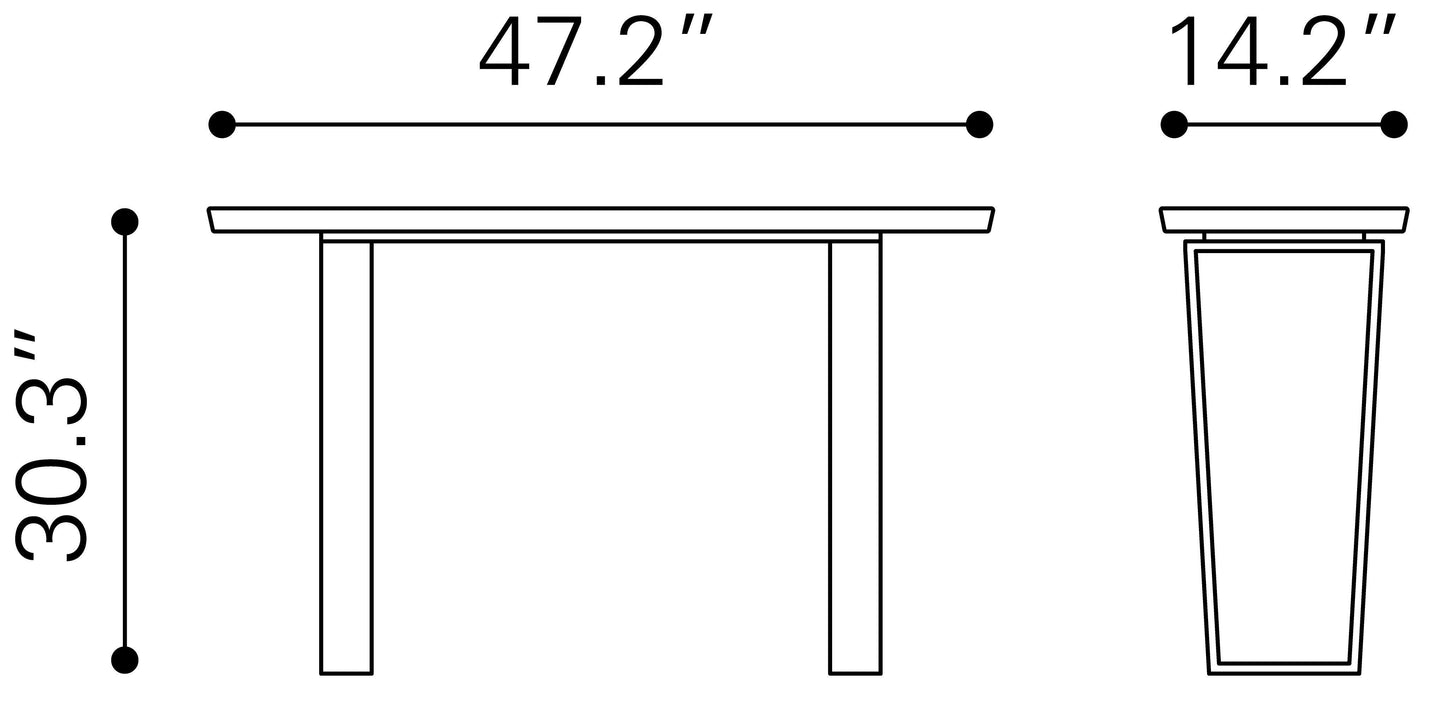 Atlas Console Table White & Gold