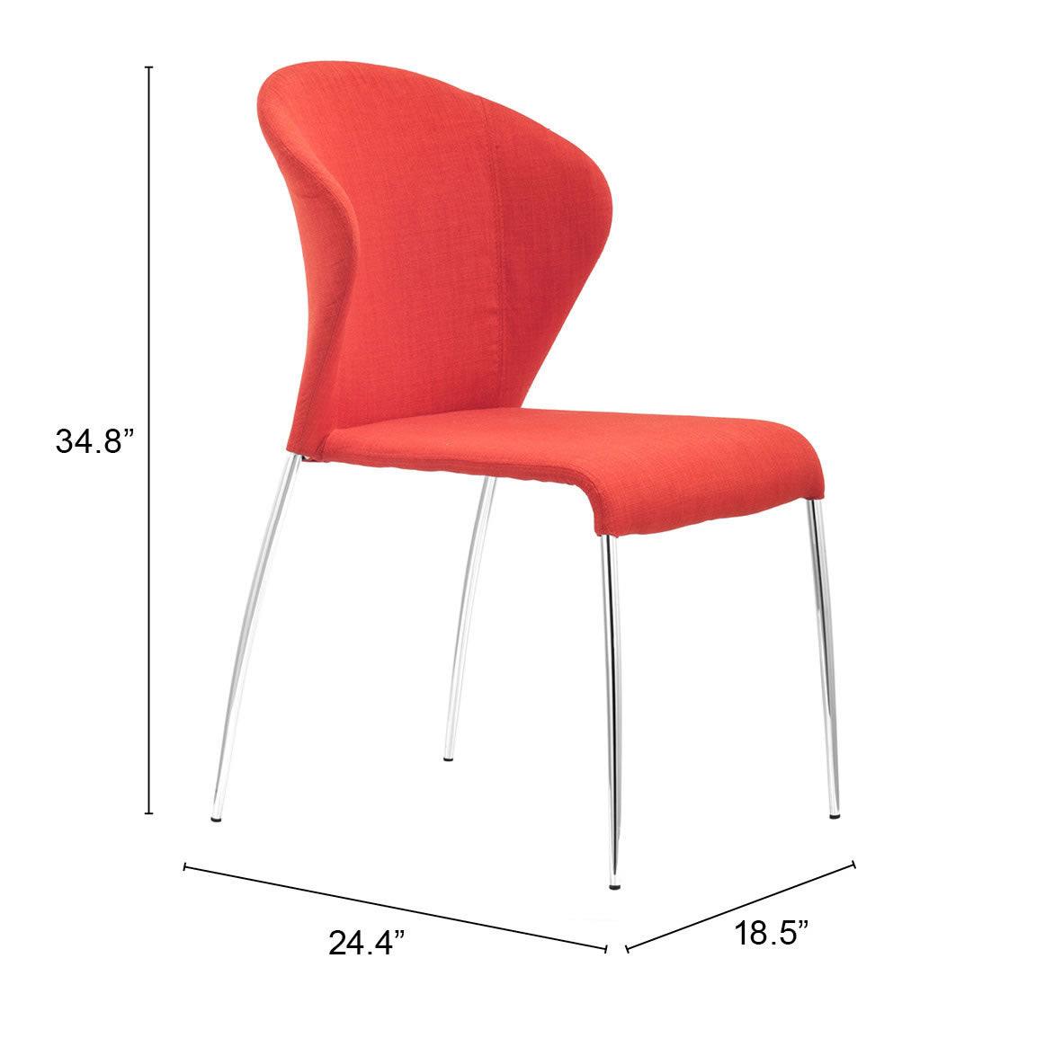 Oulu Dining Chair (Set of 4) Tangerine