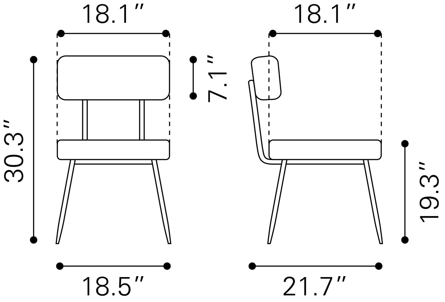 Blanca Dining Chair (Set of 2) Ivory