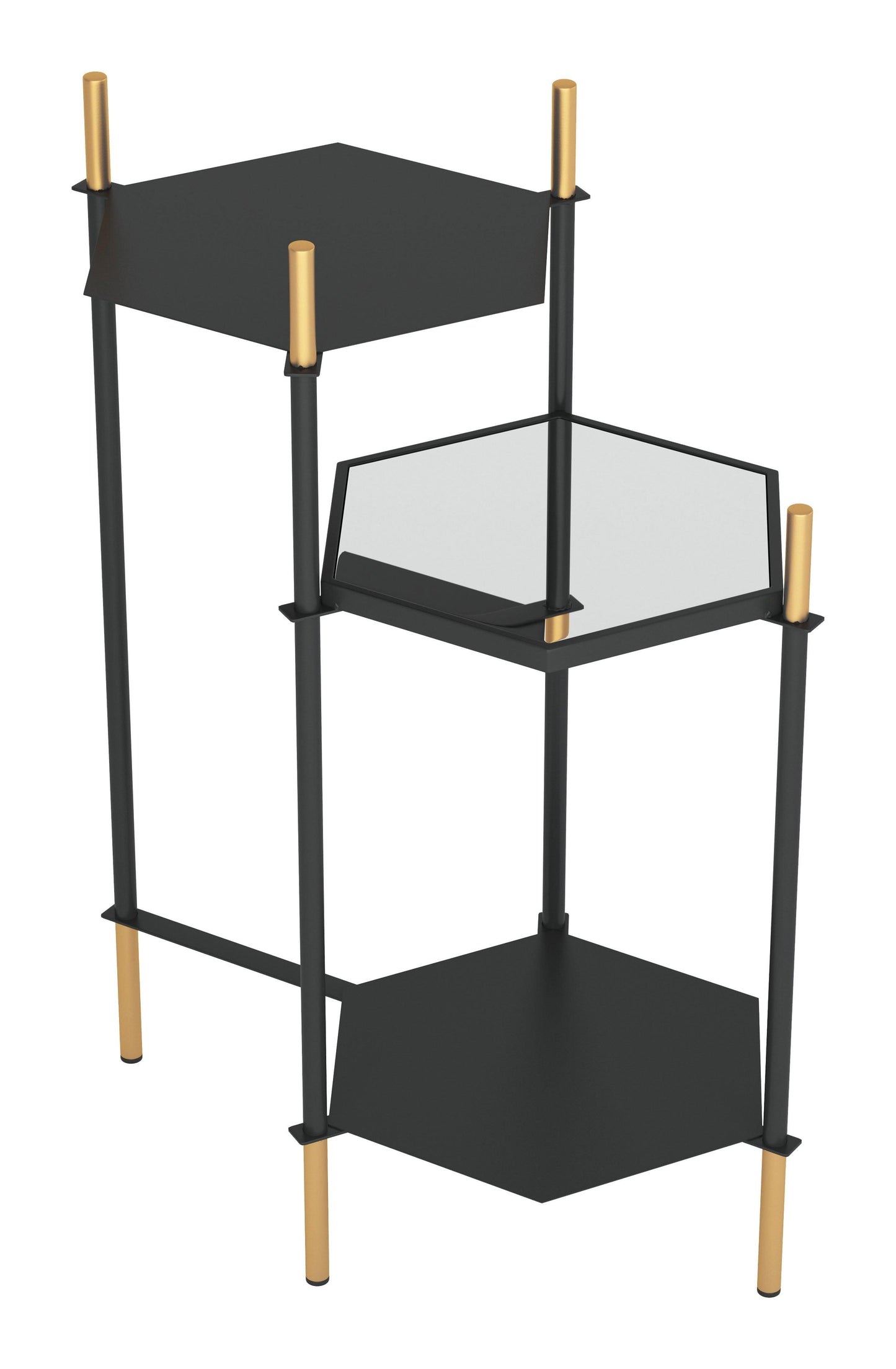 William Side Table Black & Gold