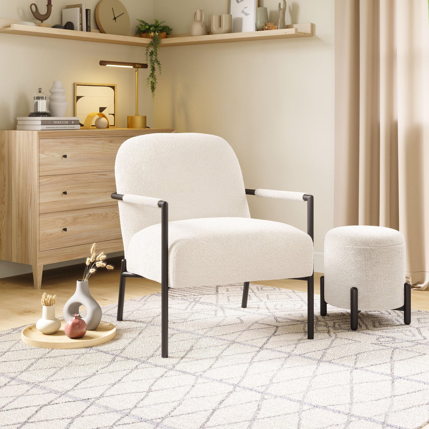 Chicago Accent Chair Ivory