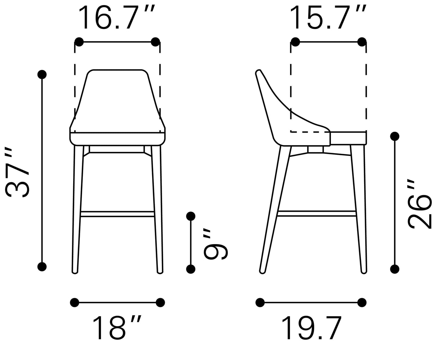 Moor Counter Stool Beige