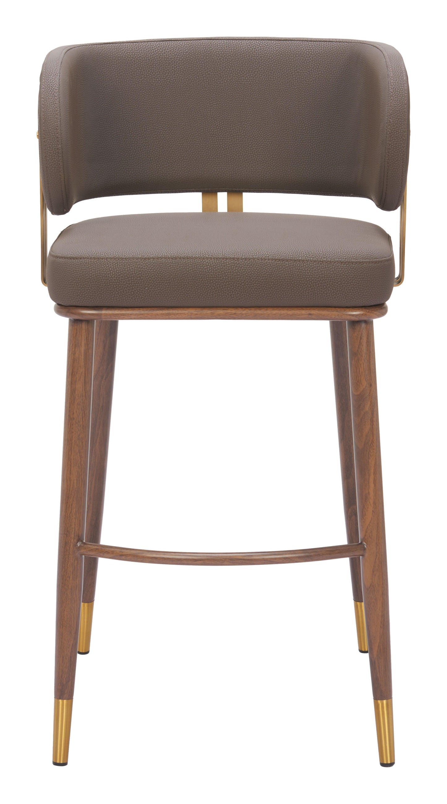 Brew Barstool (Set of 2) Brown & Walnut