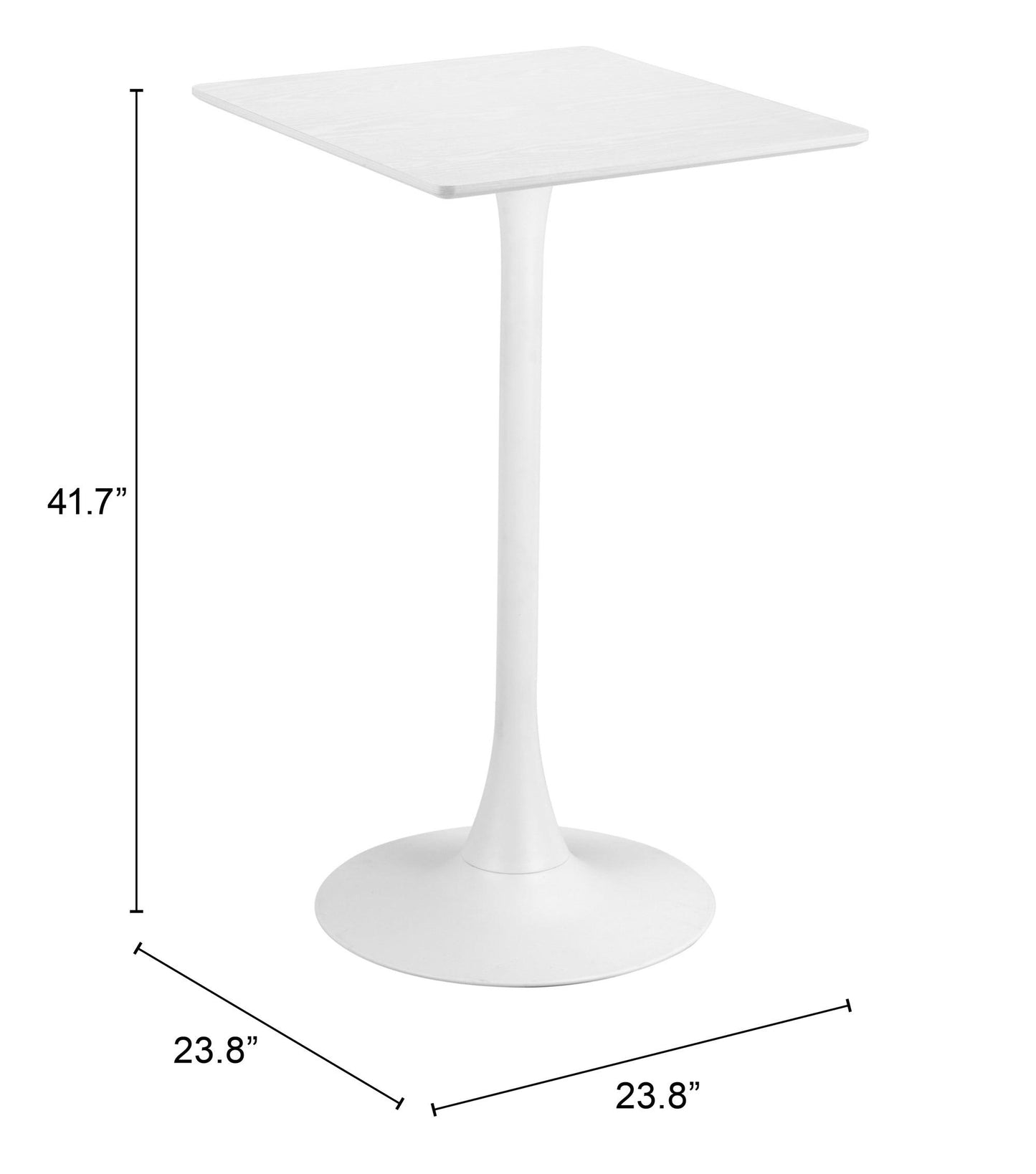 Valleta Bar Table White