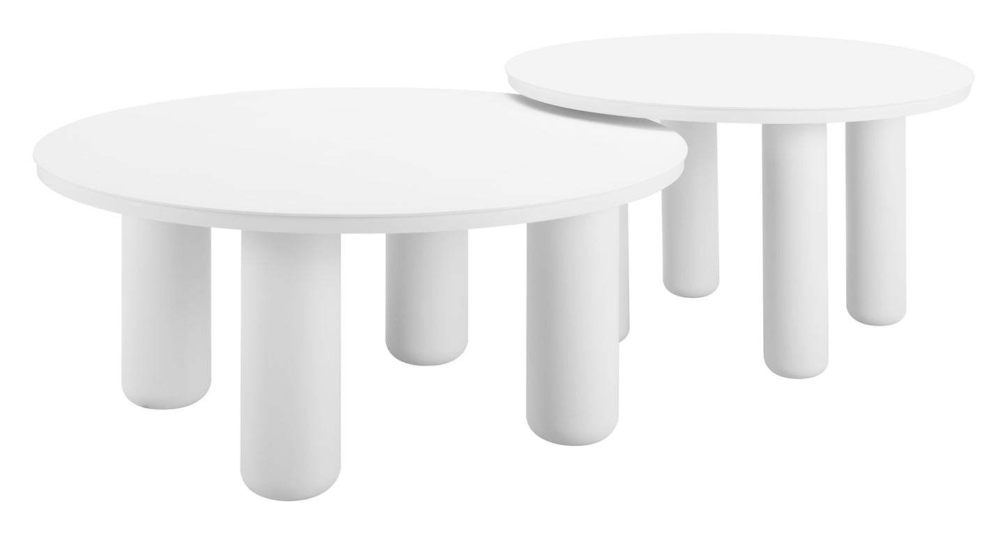 Ola Coffee Table Set (2-Piece) White