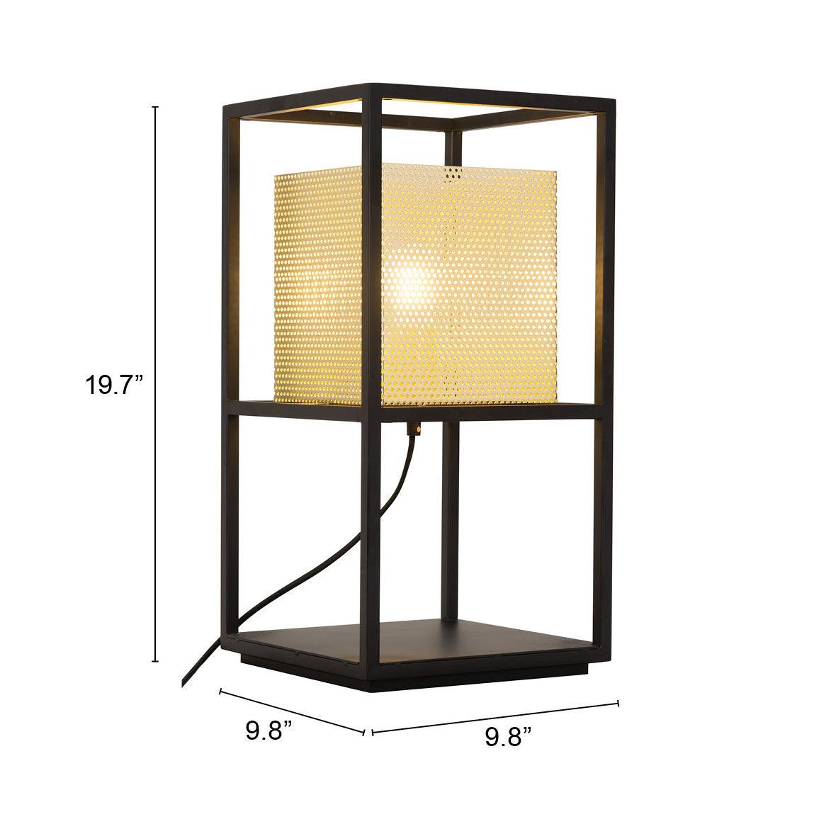 Yves Table Lamp Gold & Black