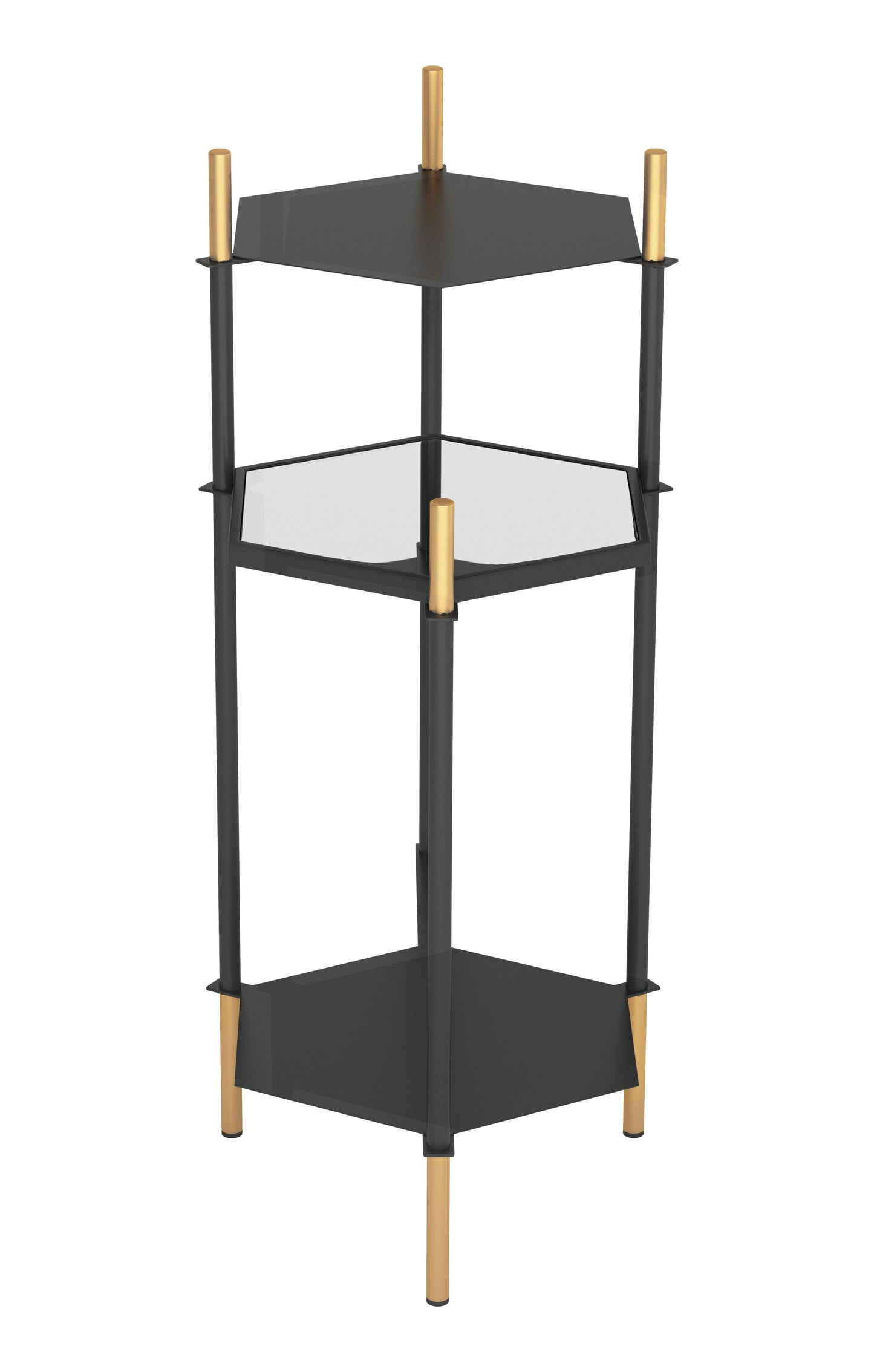 William Side Table Black & Gold