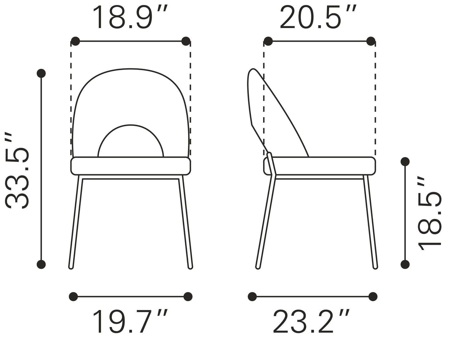 Torrey Dining Chair (Set of 2) Multicolor Print & Gray