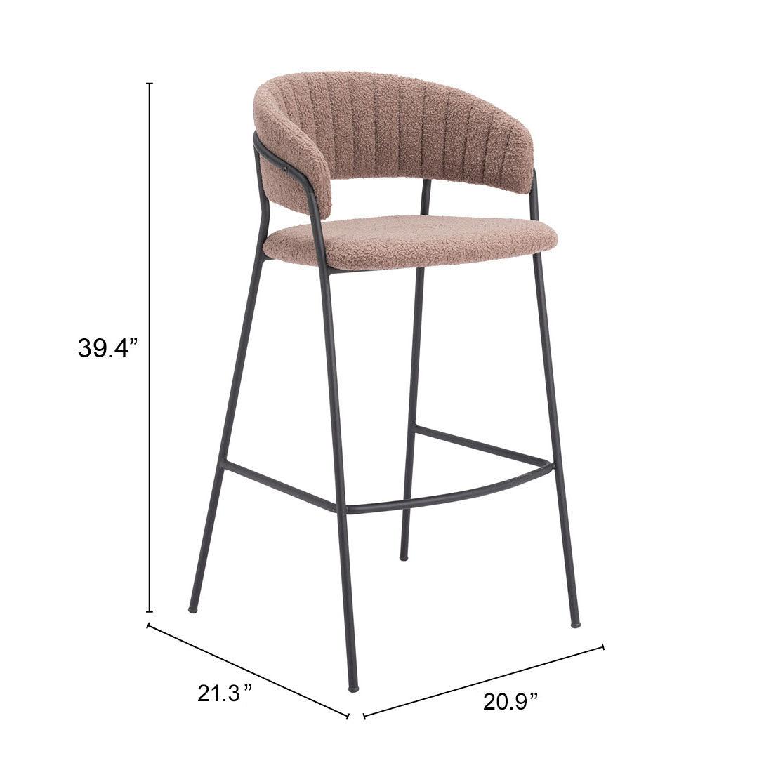 Josephine Barstool (Set of 2) Brown