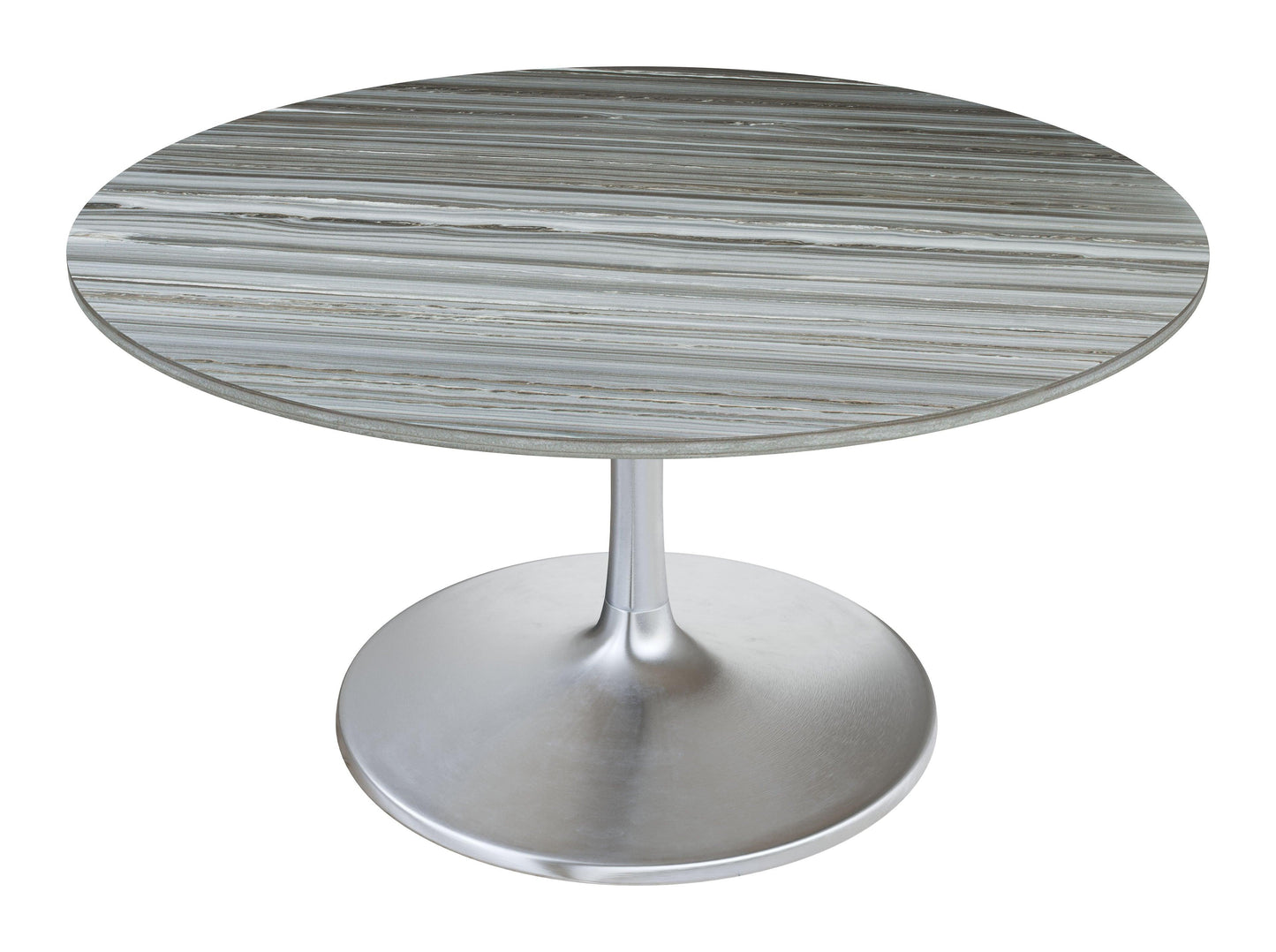 Star City Dining Table (60") Gray & Silver