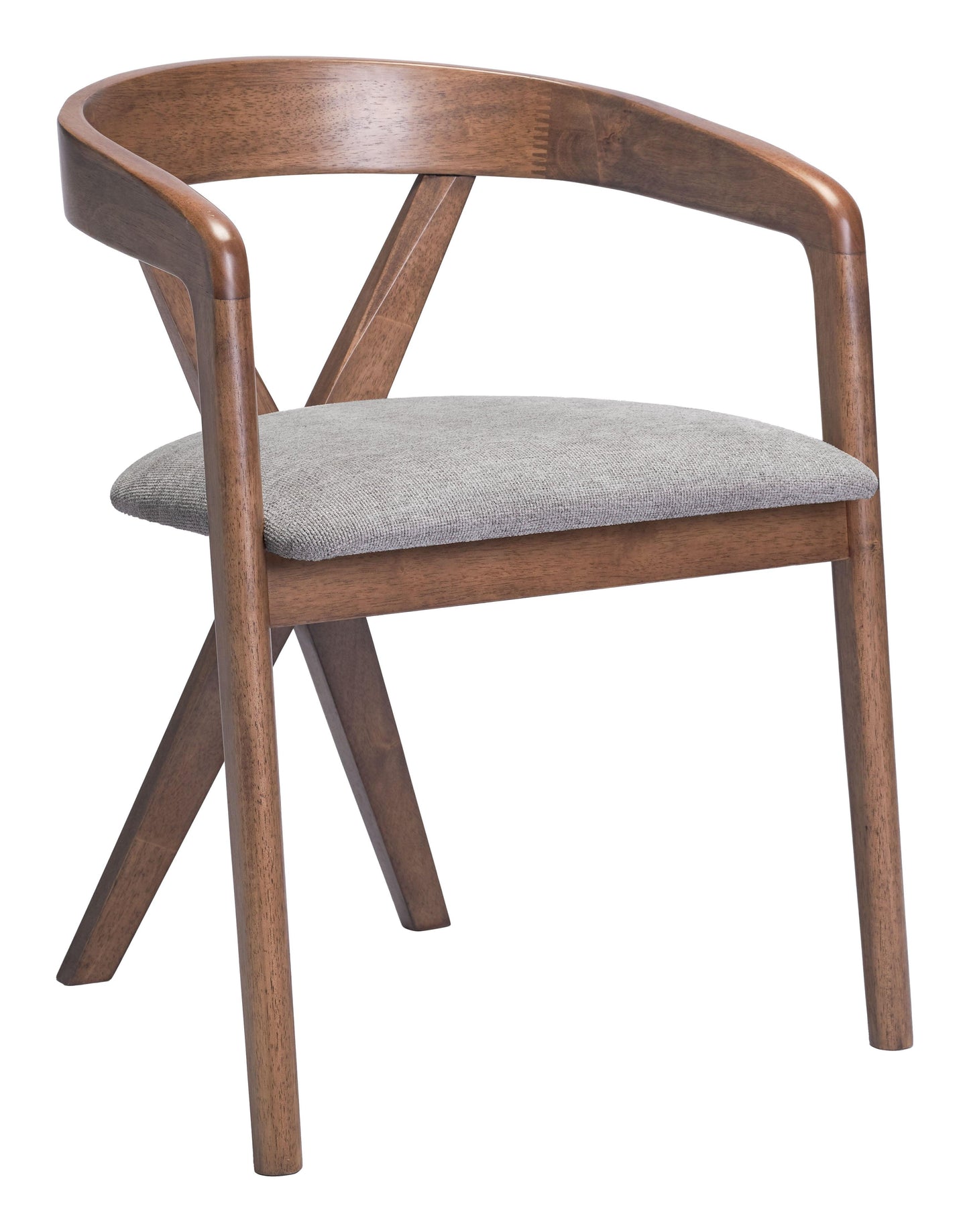 Cairo Dining Chair Dove Gray & Walnut