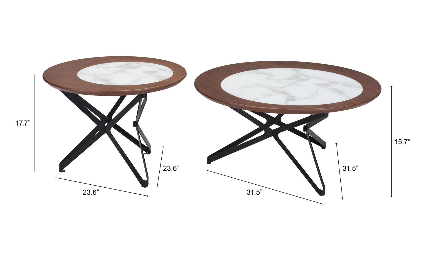 Anderson Coffee Table Set (2-Piece) Multicolor