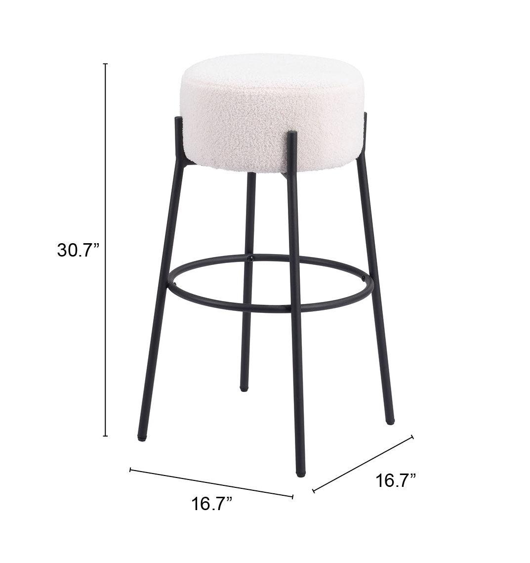 Blanche Barstool (Set of 2) Ivory