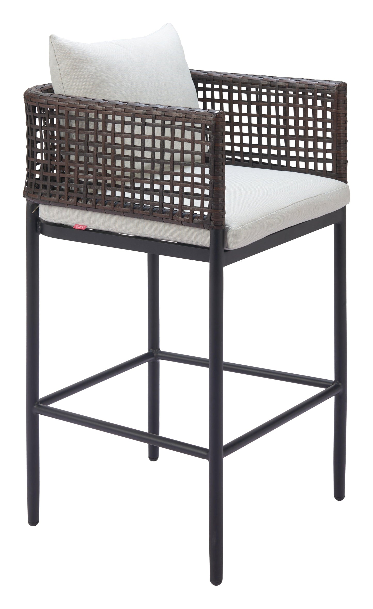 Palm Paradise Barstool Gray