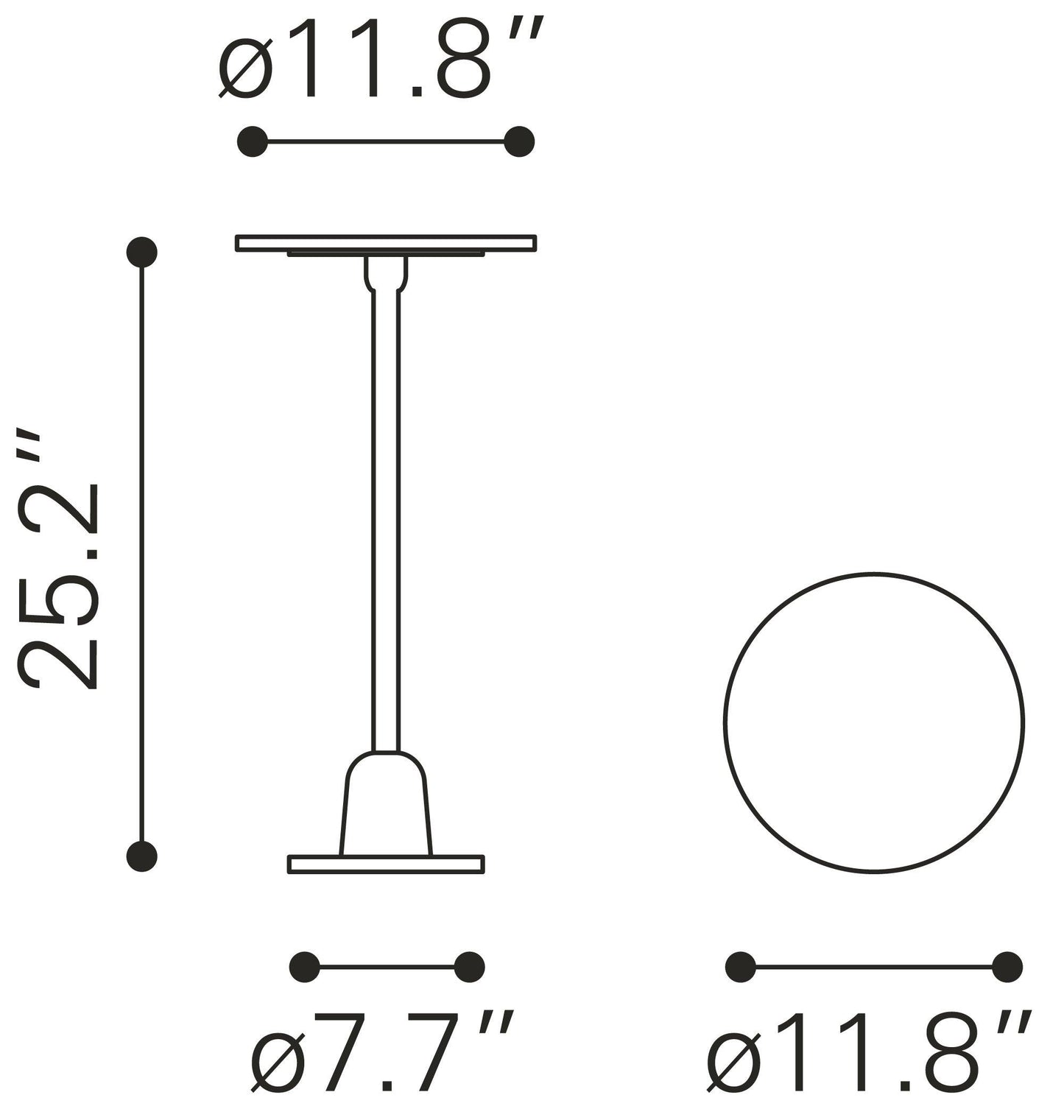 Woozy Side Table White & Black