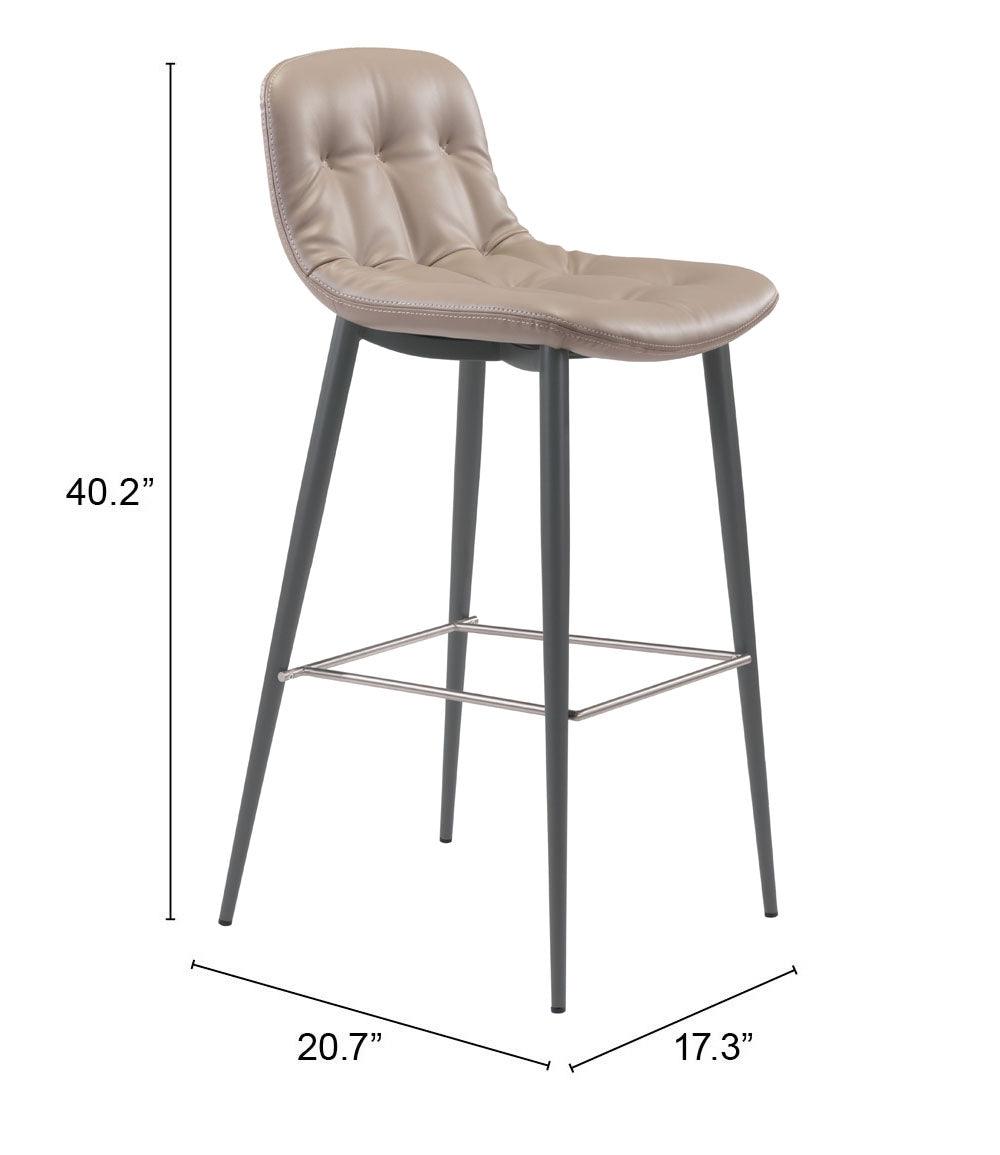 Tangiers Barstool (Set of 2) Taupe