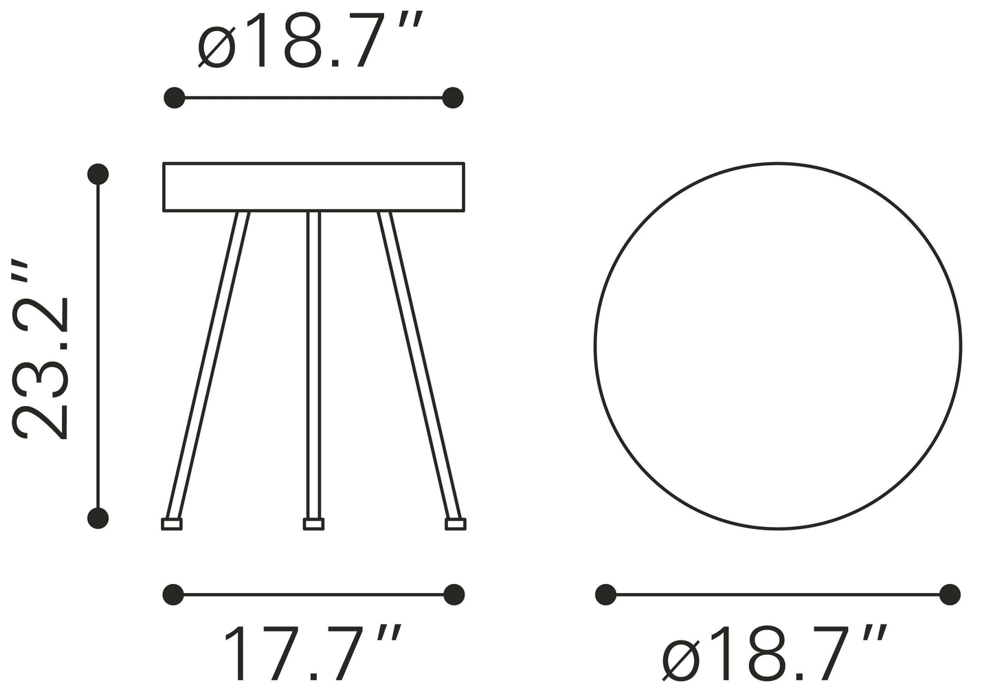 Stuart Side Table Natural