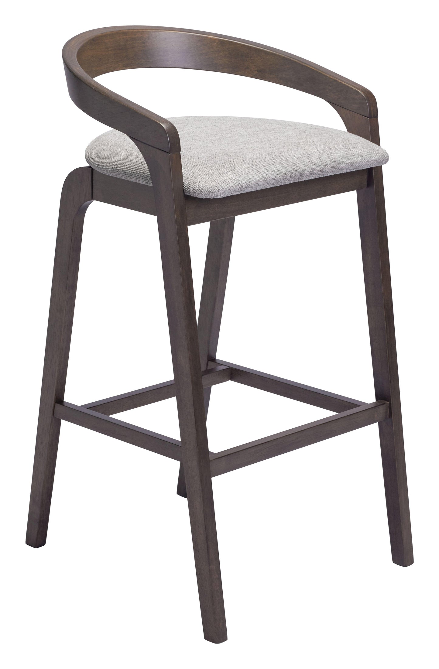 Troy Barstool (Set of 2) Dove Gray & Espresso