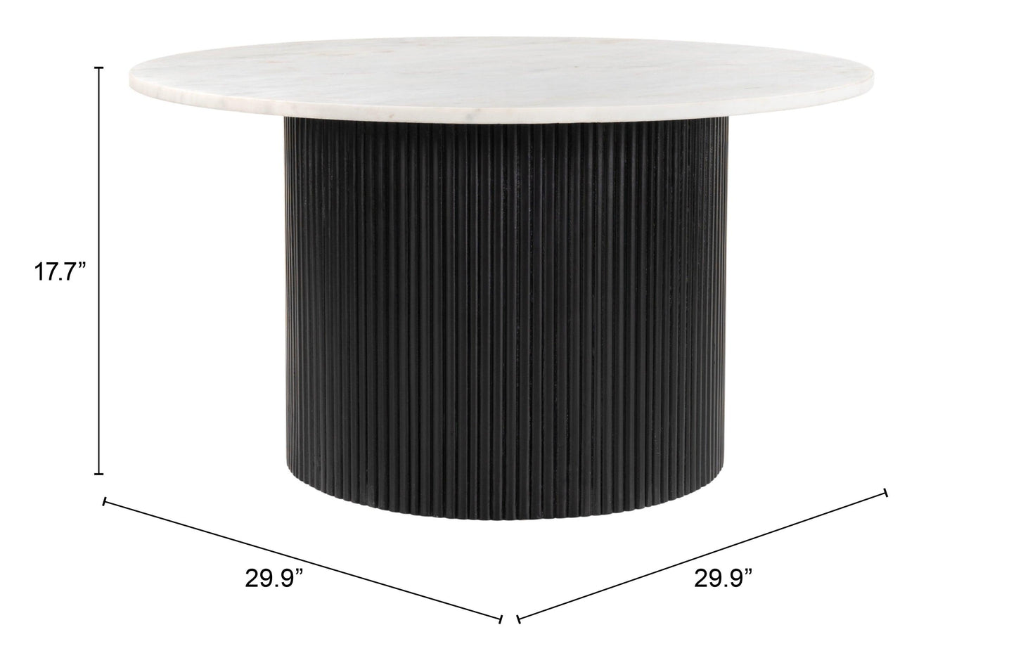 Izola Coffee Table White & Black